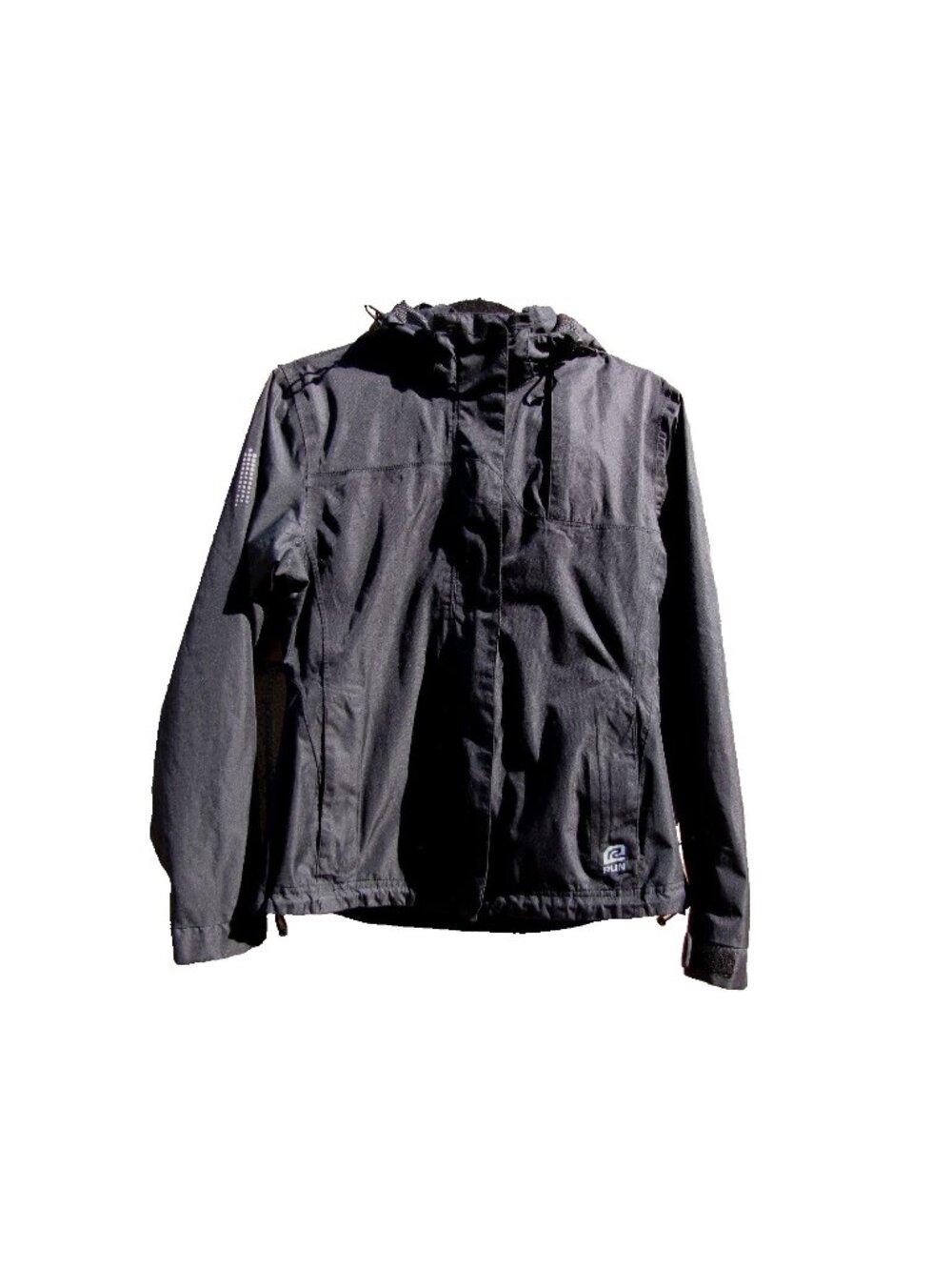 Windbreaker Jacket Roadrunner Hooded Black Mesh Lined Hiking Camping Running S